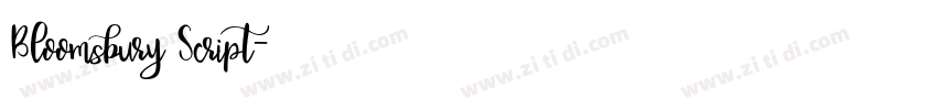 Bloomsbury Script字体转换
